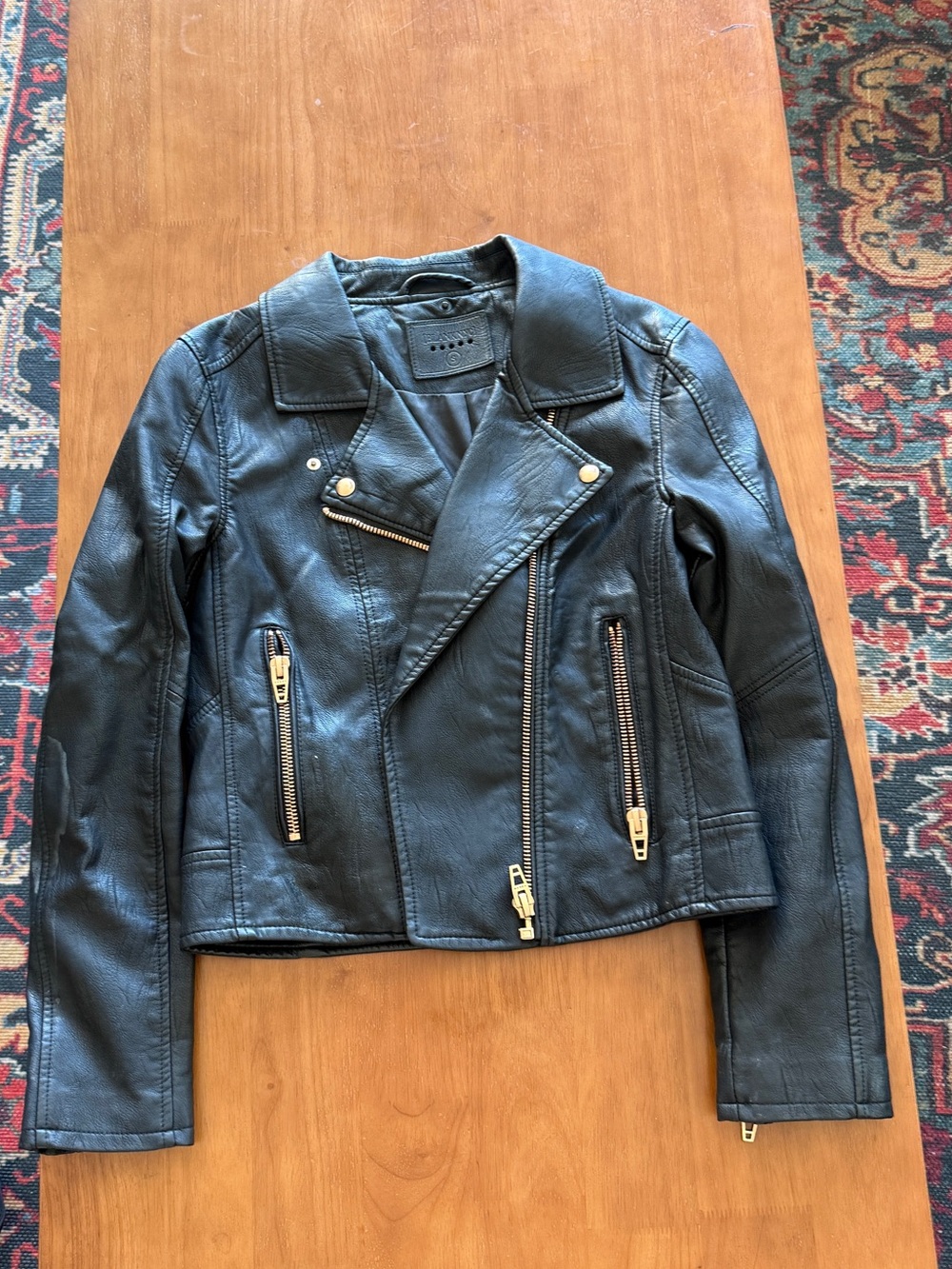 Leather moto jacket